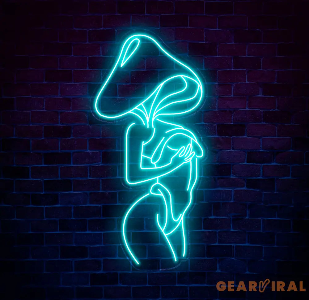 Mushroom Lady Led Neon Sign Girl Body Neon Sign Bar Neon Sign for Man Cave Decor Bedroom Wall Decor Party Art