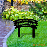 My Garden Sign with Flowers Custom Metal Sign - Garden Decor Metal Stake - Personalize Garden Metal Yard Sign