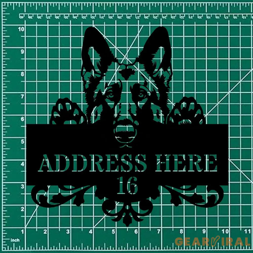 Naughty Dog Address Metal Sign Personalized Family Led Sign Outdoor Door Decor Personalized Address Wall Art Gift for
