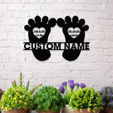 Newborn Prints Monograms Name Metal Sign, Personalized Room Name Led Sign, Outdoor Door Decor,  Address Wall Art, Newborn Gift Ideas