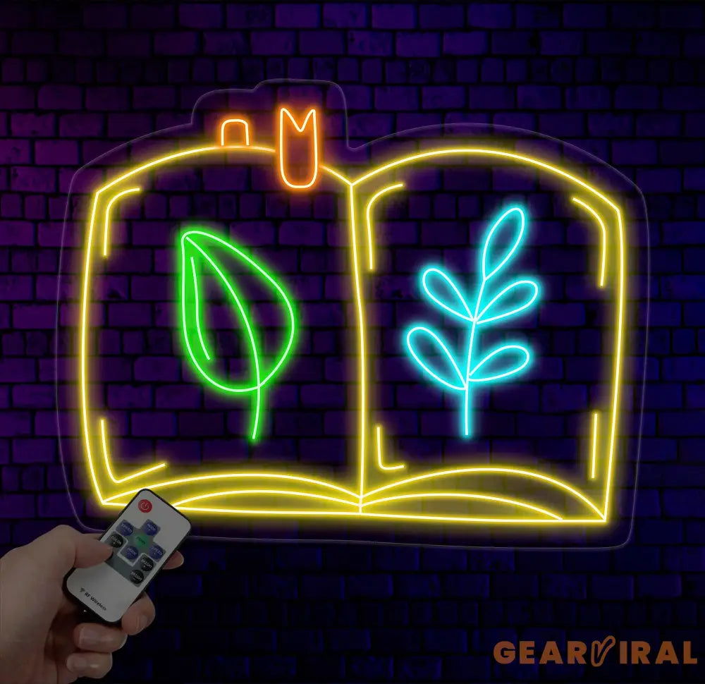 Notebook Neon Sign Notebook Heart Led Sign Custom Neon Sign Book Store Wall Decor Books Lover Gift Library Wall Art