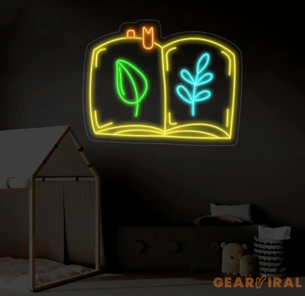 Notebook Neon Sign Notebook Heart Led Sign Custom Neon Sign Book Store Wall Decor Books Lover Gift Library Wall Art