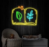 Notebook Neon Sign Notebook Heart Led Sign Custom Neon Sign Book Store Wall Decor Books Lover Gift Library Wall Art