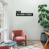 Number Address Door Sign - Number Metal Wall Sign - Address Led Sign - Last Name Initial Hanging - Personalize Metal