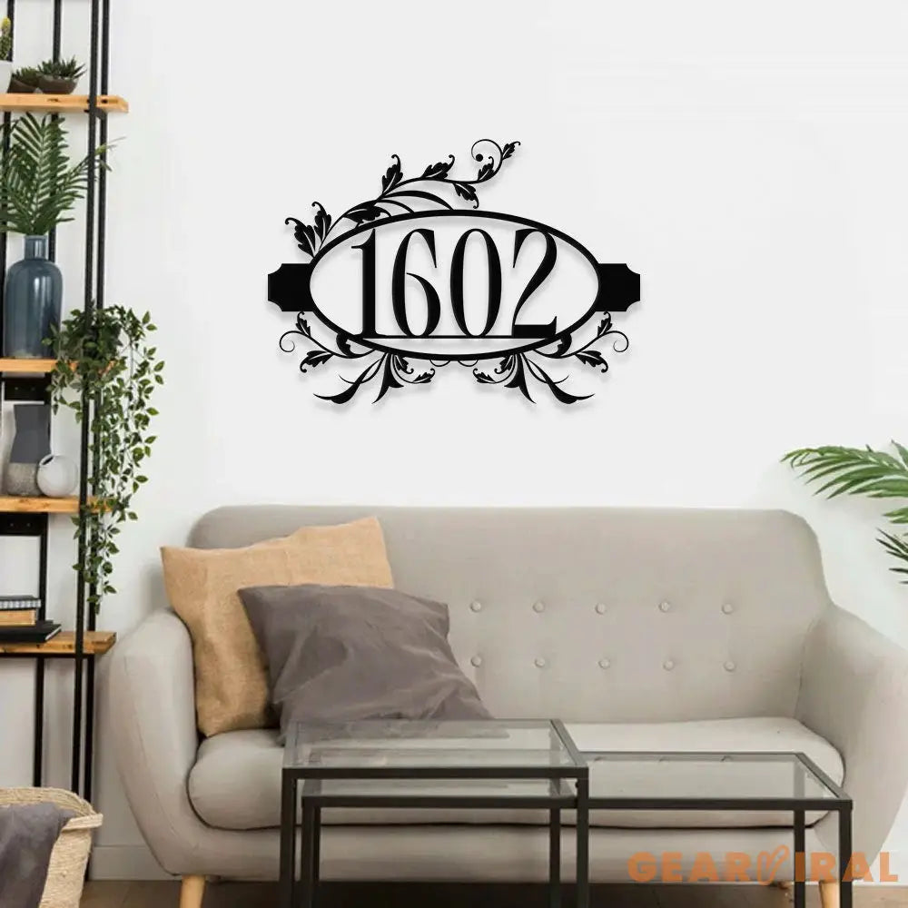 Number Address Door Sign - Number Address Wall Decor - Personalize Number Address Metal Sign - Address Wall Sign