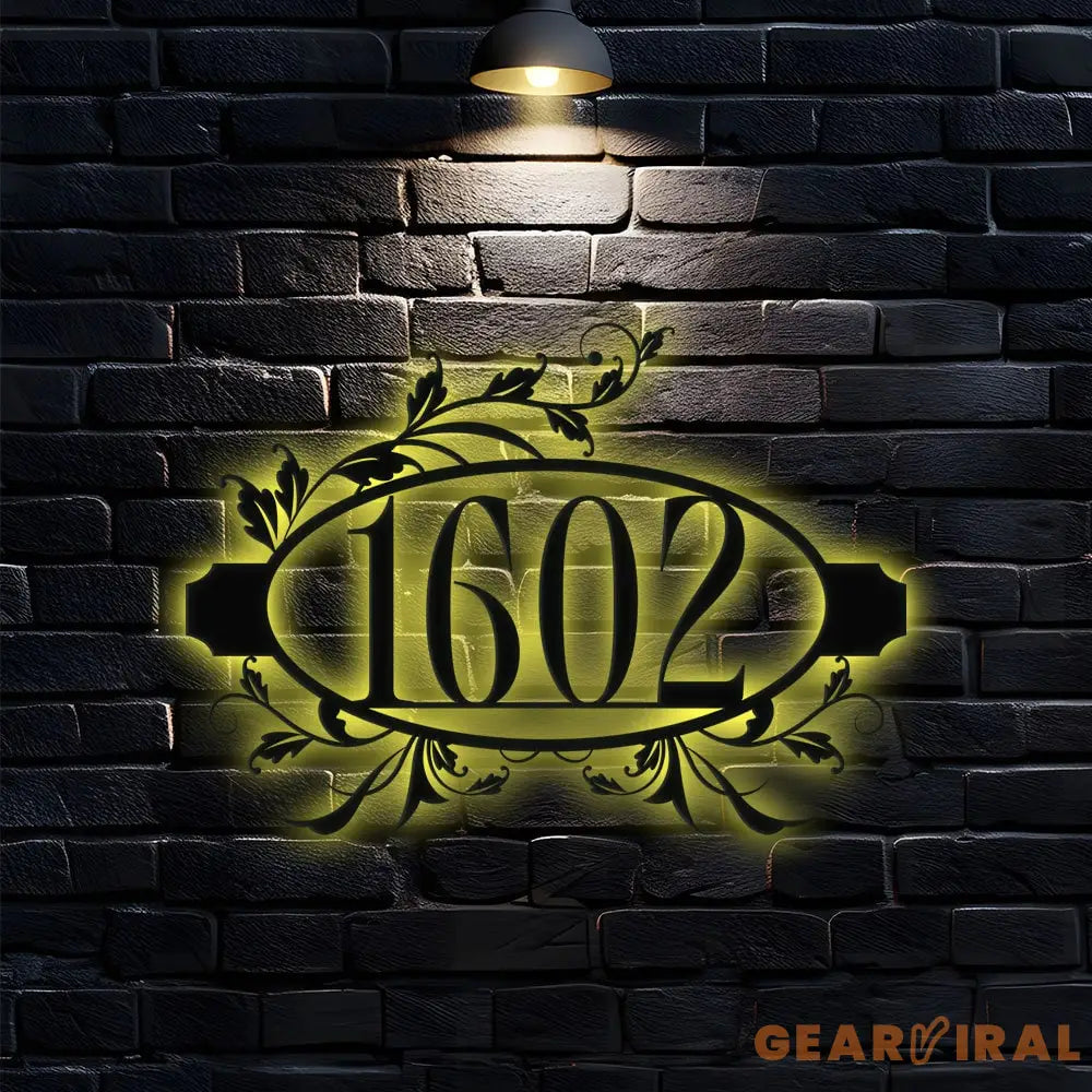 Number Address Door Sign - Number Address Wall Decor - Personalize Number Address Metal Sign - Address Wall Sign