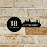 Number Address Key Number Metal Sign with LED Lights, Personalized Family Name Metal Sign, Family Wall Decor, Wall Art, Housewarming