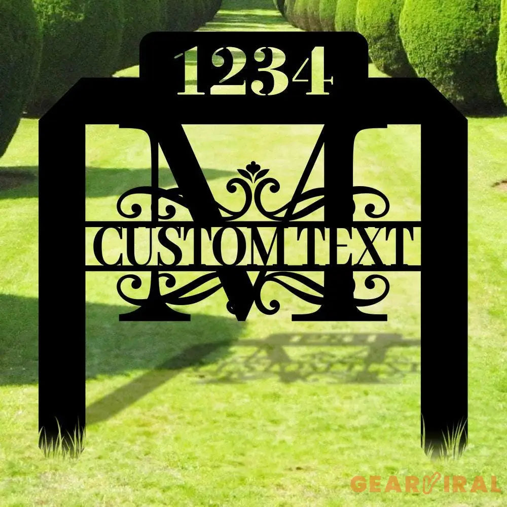 Number Address Metal Sign Metal Stake Personalized Name Yard Sign Outdoor Door Garden Decor Metal Sign Address Number
