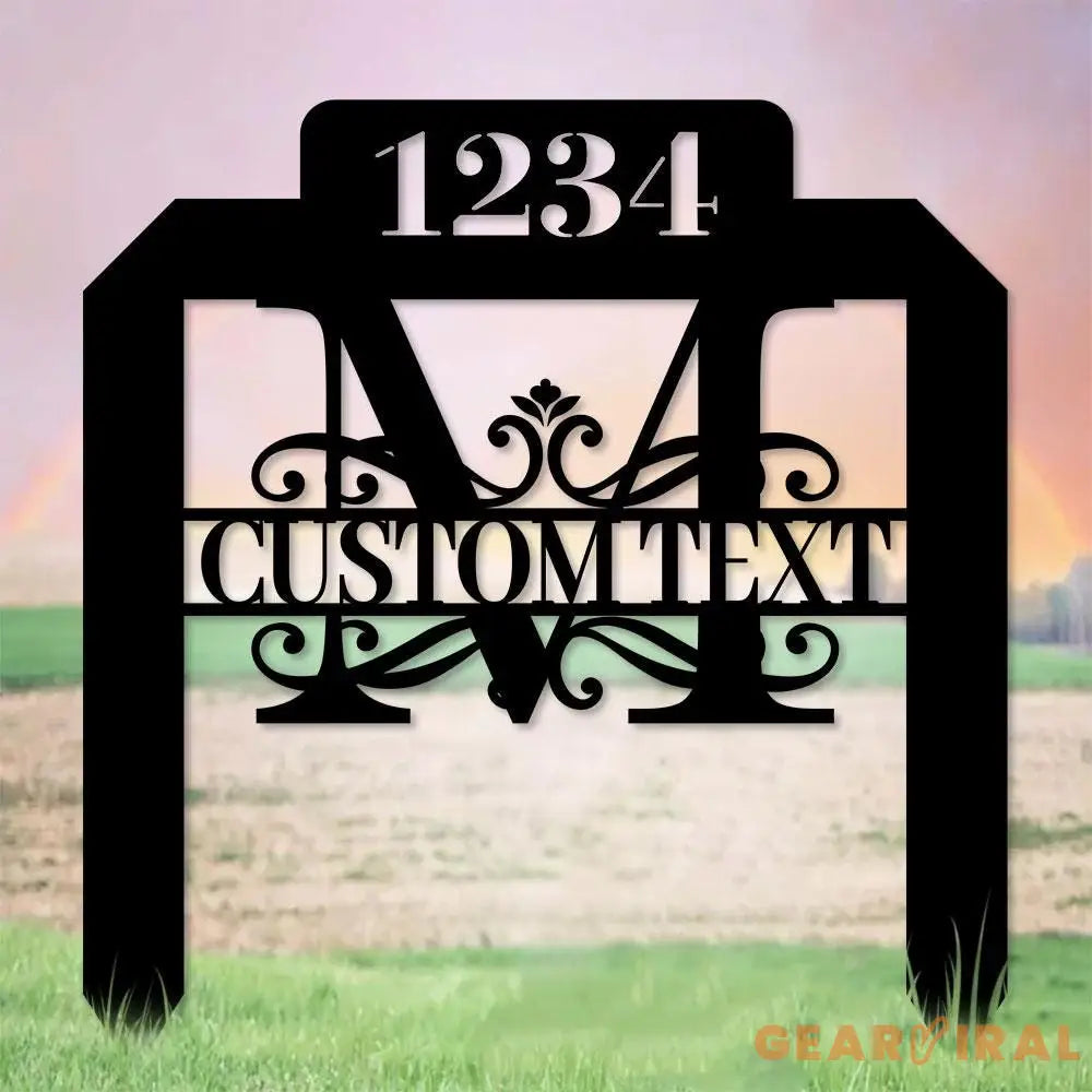 Number Address Metal Sign Metal Stake Personalized Name Yard Sign Outdoor Door Garden Decor Metal Sign Address Number