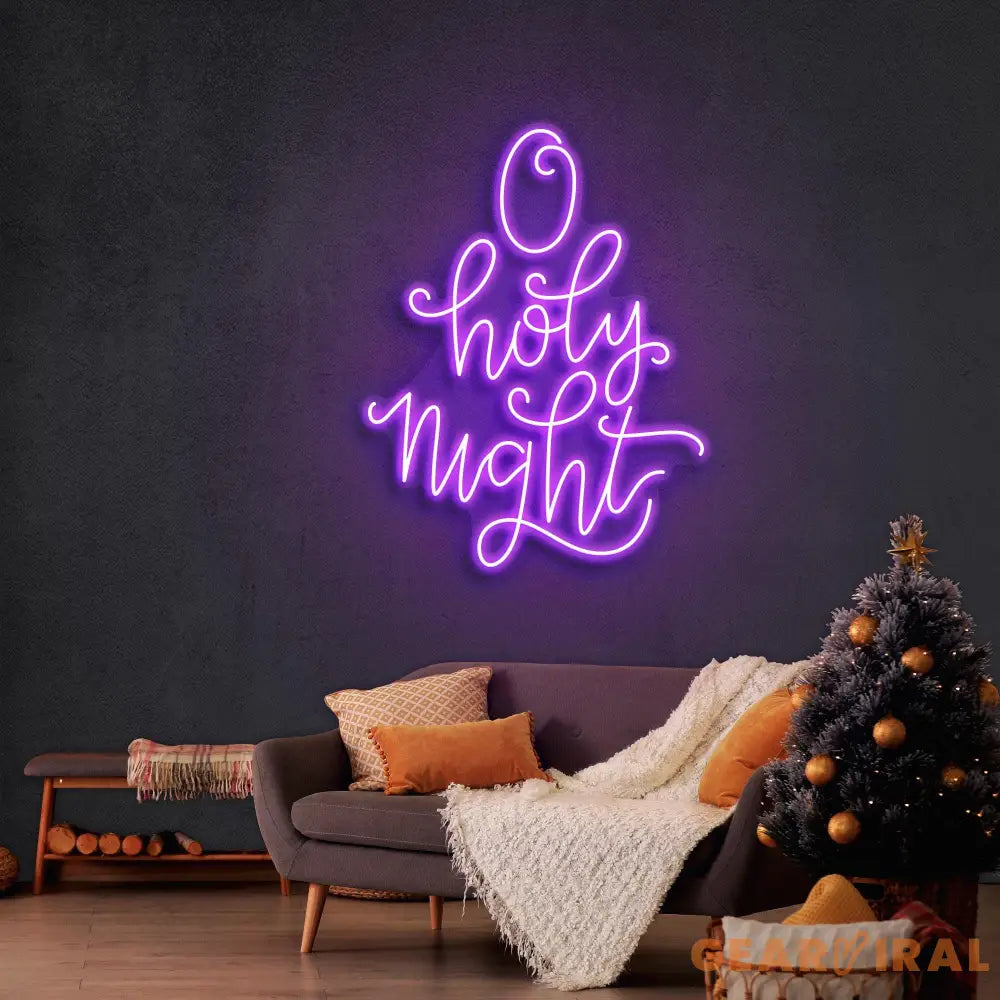 O Holy Night Christmas Neon Sign