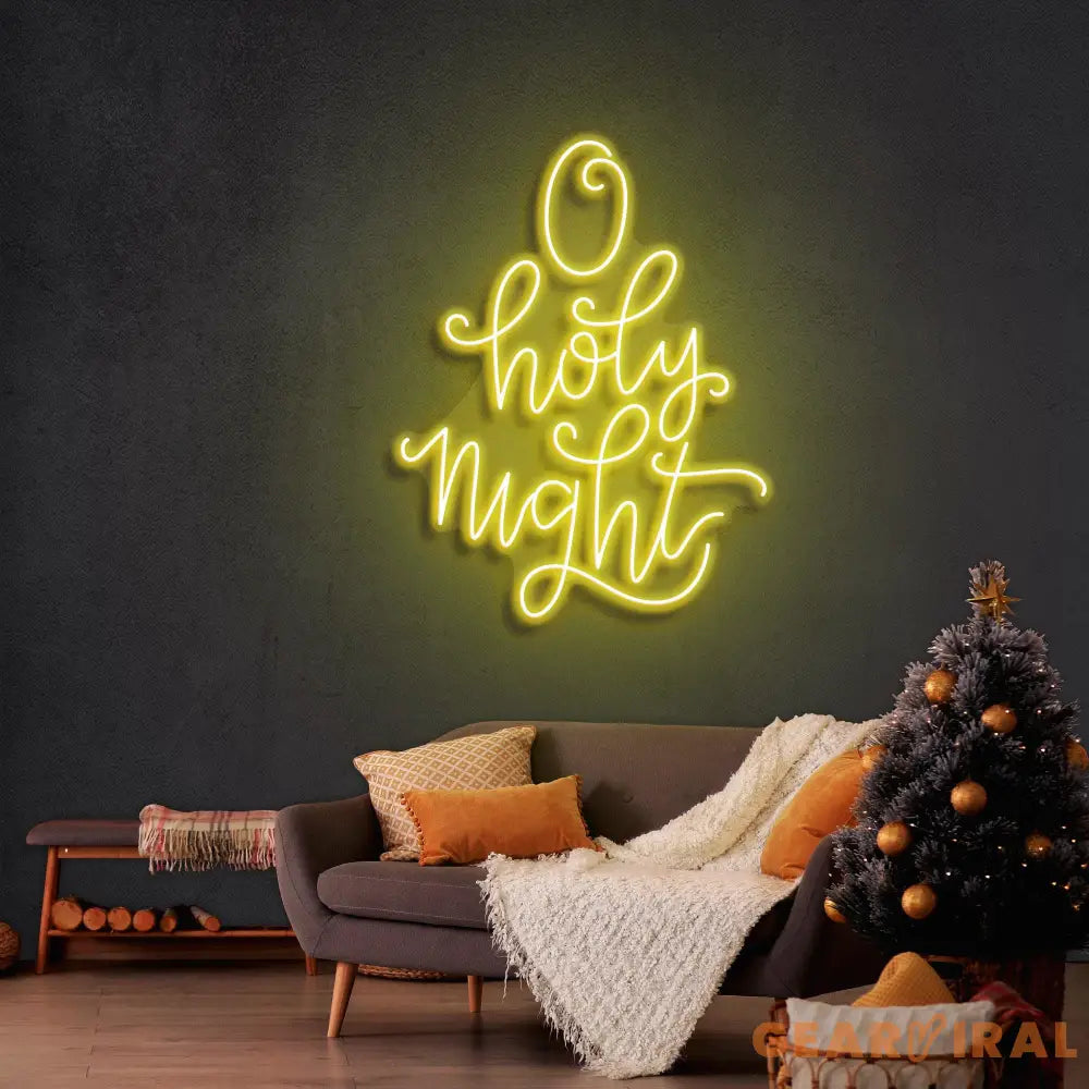 O Holy Night Christmas Neon Sign