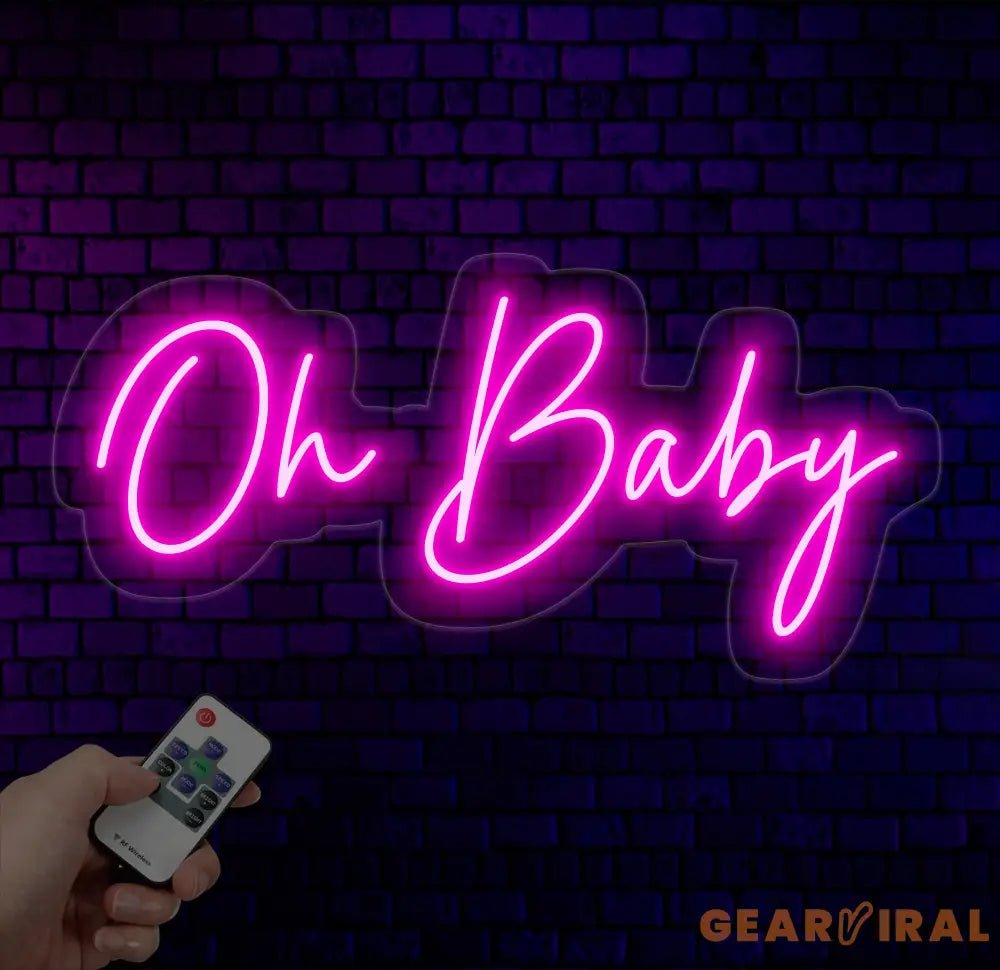 Oh Baby Neon Sign Custom Neon Light for Baby Shower Decorations Nursery Decor or Gender Reveal Party Perfect Baby