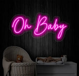 Oh Baby Neon Sign Custom Neon Light for Baby Shower Decorations Nursery Decor or Gender Reveal Party Perfect Baby