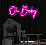 Oh Baby Neon Sign Custom Neon Light for Baby Shower Decorations Nursery Decor or Gender Reveal Party Perfect Baby
