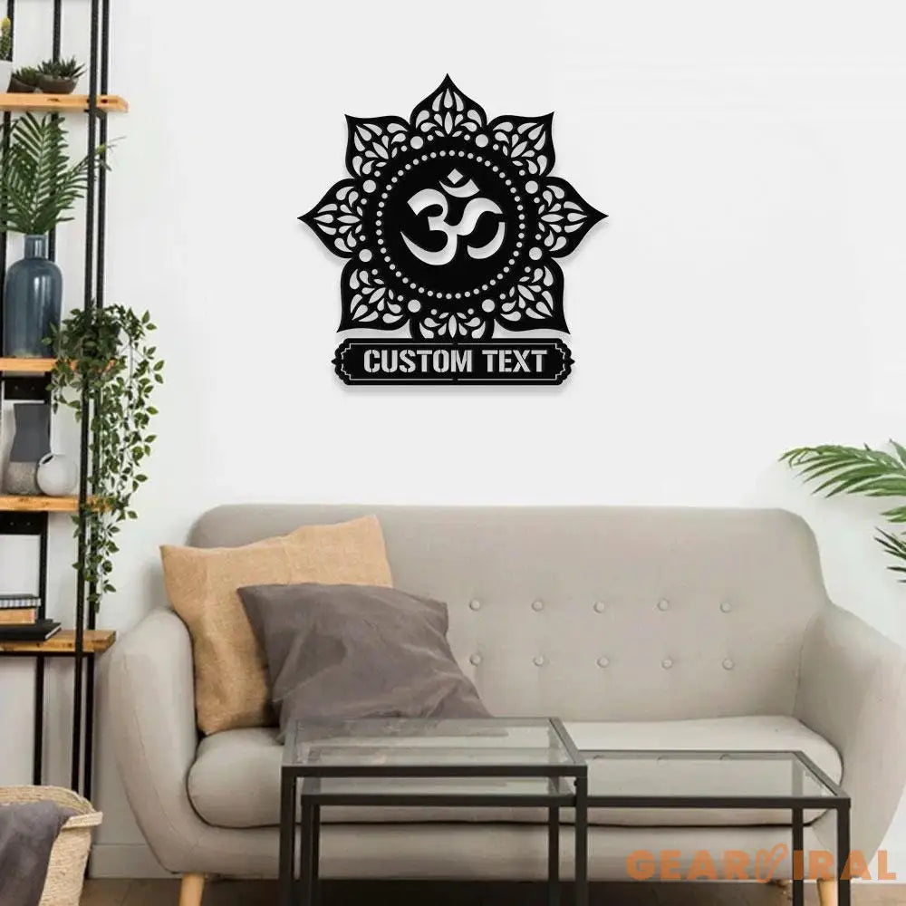 Om metal wall art Om symbol wall decor Yoga studio decor Interior decoration Metal sign Yoga gifts Meditation accessory