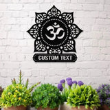 Om metal wall art Om symbol wall decor Yoga studio decor Interior decoration Metal sign Yoga gifts Meditation accessory