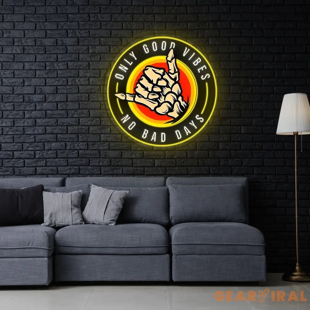 Only Good Vibes Neon Sign x Acrylic Artwork