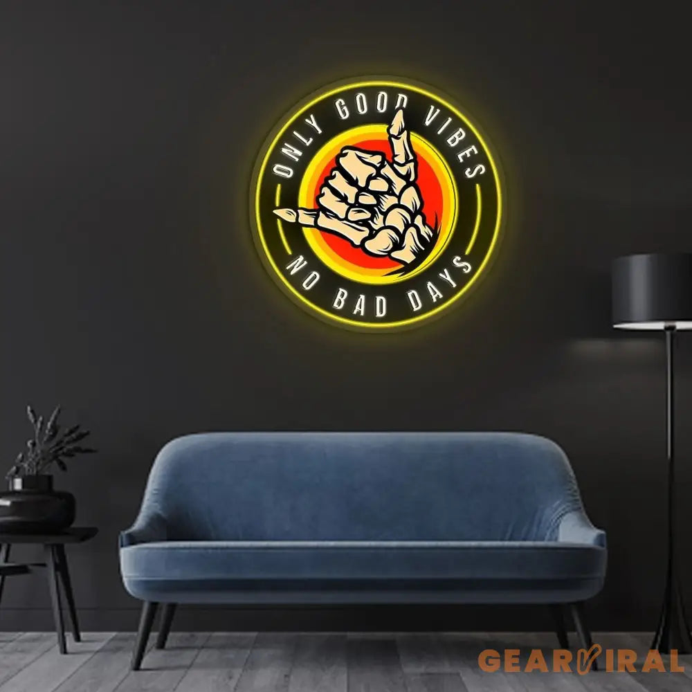 Only Good Vibes Neon Sign x Acrylic Artwork