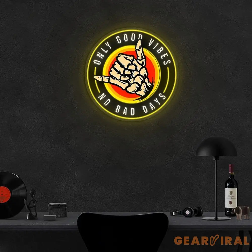 Only Good Vibes Neon Sign x Acrylic Artwork