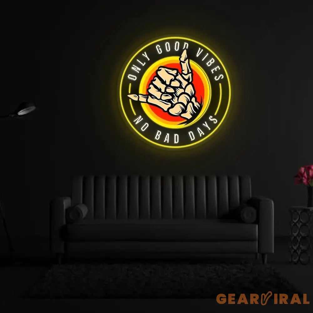 Only Good Vibes Neon Sign x Acrylic Artwork