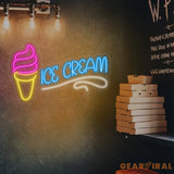 Open Ice Cream Neon Sign Restaurant Neon Sign Business Led Logo Light Ice Cream Decor Neon Sign for Coffee Shop Party