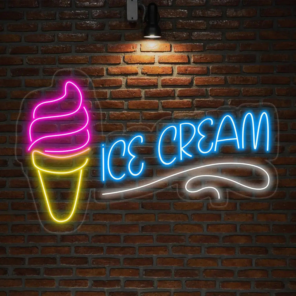 Open Ice Cream Neon Sign Restaurant Neon Sign Business Led Logo Light Ice Cream Decor Neon Sign for Coffee Shop Party