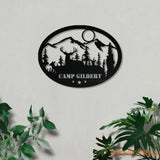Our amily Camp Custom Name Metal Sign Decor Custom Metal Hanging Sign Personalized Metal Wall Art - Gift For Family