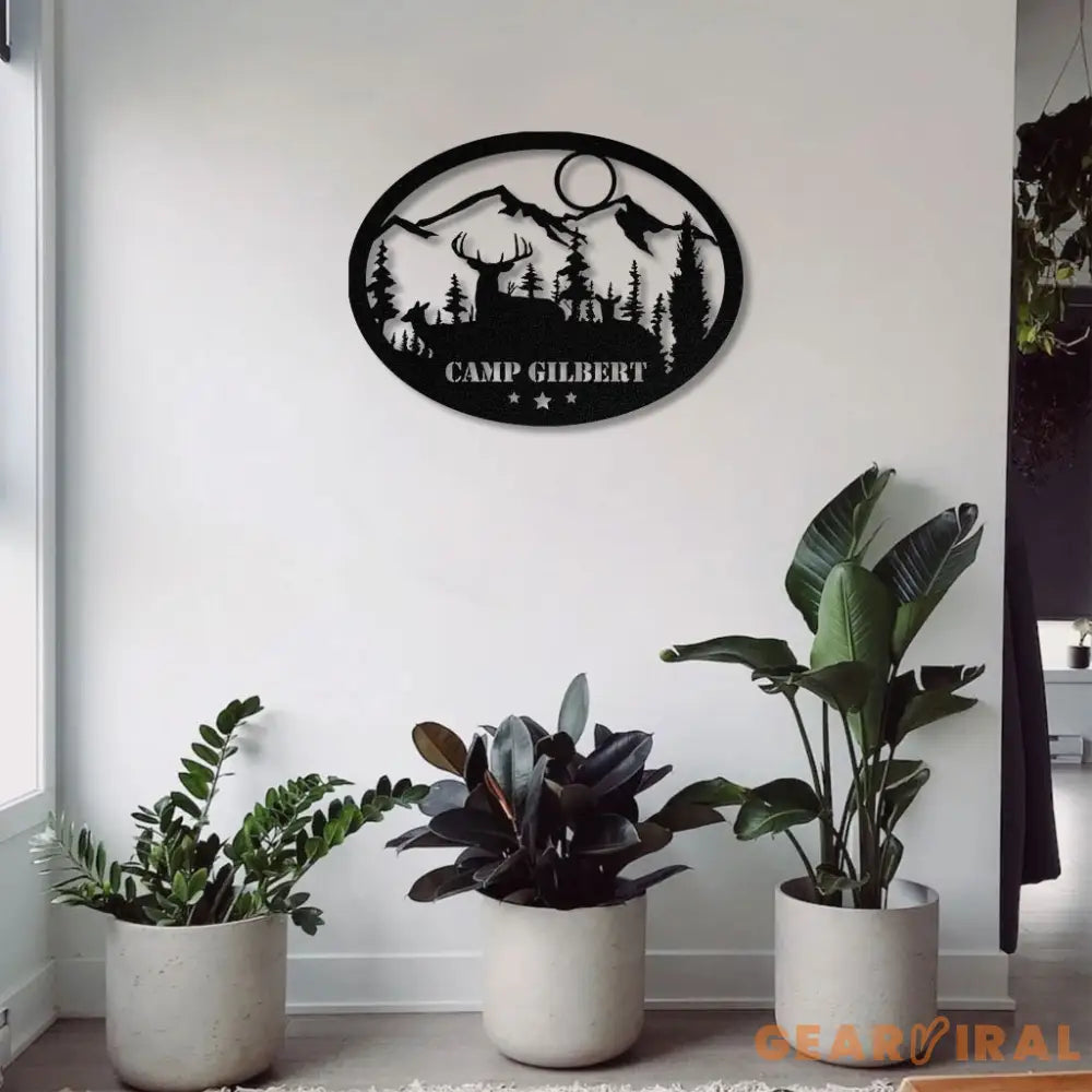 Our amily Camp Custom Name Metal Sign Decor Custom Metal Hanging Sign Personalized Metal Wall Art - Gift For Family