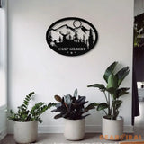 Our amily Camp Custom Name Metal Sign Decor Custom Metal Hanging Sign Personalized Metal Wall Art - Gift For Family