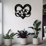 Our Anniversary Rings Metal Sign, Personalized Wedding, Anniversary Gift For Couple, Gift For Parents, Year Anniversary Sign, Metal Wall Art