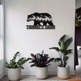 Our Bear Family Metal Sign Decor Custom Family Name Metal Hanging Sign Personalized Wall Art - Housewarming - Gift for