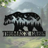 Our Bear Family Metal Sign Decor Custom Family Name Metal Hanging Sign Personalized Wall Art - Housewarming - Gift for