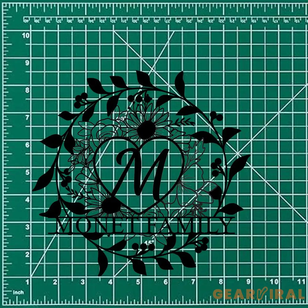 Our Personalized Family Name Metal Art Name Sign Closing Gift Metal Monogram Housewarming Wedding Monogram Anniversary