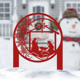 Outdoor Christmas Nativity Scene Metal Stake Christmas Decor Nativity Yard Stake Metal Outdoor Holiday Decoration