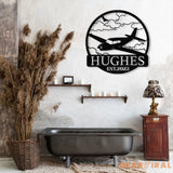 Outdoor Custom Airplane Metal Wall Art Personalized Pilot Name Sign Aircraft Hangar Decor Airforce Housewarming Gifts