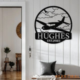Outdoor Custom Airplane Metal Wall Art Personalized Pilot Name Sign Aircraft Hangar Decor Airforce Housewarming Gifts