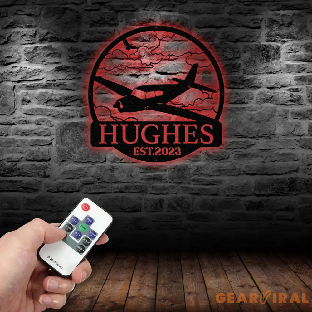 Outdoor Custom Airplane Metal Wall Art Personalized Pilot Name Sign Aircraft Hangar Decor Airforce Housewarming Gifts