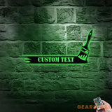 Paint Brush Metal Sign Personalized Family Name Led Metal Sign Outdoor Door Decor Address Wall Art Perfect Gift for