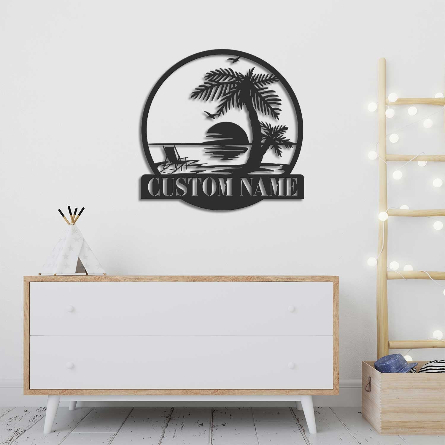 Palm Tree Summer Metal Wall Art - Lake house sign - Patio - Custom Palm Tree Metal Signs | GearViral