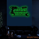 Papa’s Workshop Sign Personalized Metal Garage Sign Metal Garage Wall Art Handyman Carpenter Garage Wall Decor Dad’s