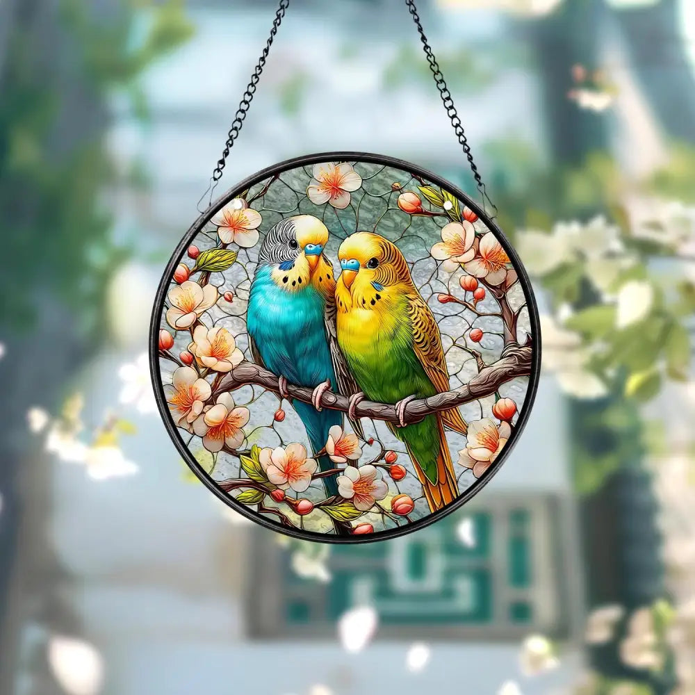 Parrot Stained Glass Suncatcher Parrot Window Hanging Parrot Ornament Parrot Lover Decor Bird Nerd Bird Lover Gift