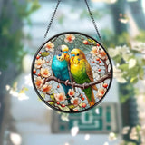 Parrot Stained Glass Suncatcher Parrot Window Hanging Parrot Ornament Parrot Lover Decor Bird Nerd Bird Lover Gift