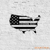 Patriotic Black National Flag Metal Sign Veteran Metal Sign Housewarming Outdoor Door Decor Patriotic Wall Art Gift for