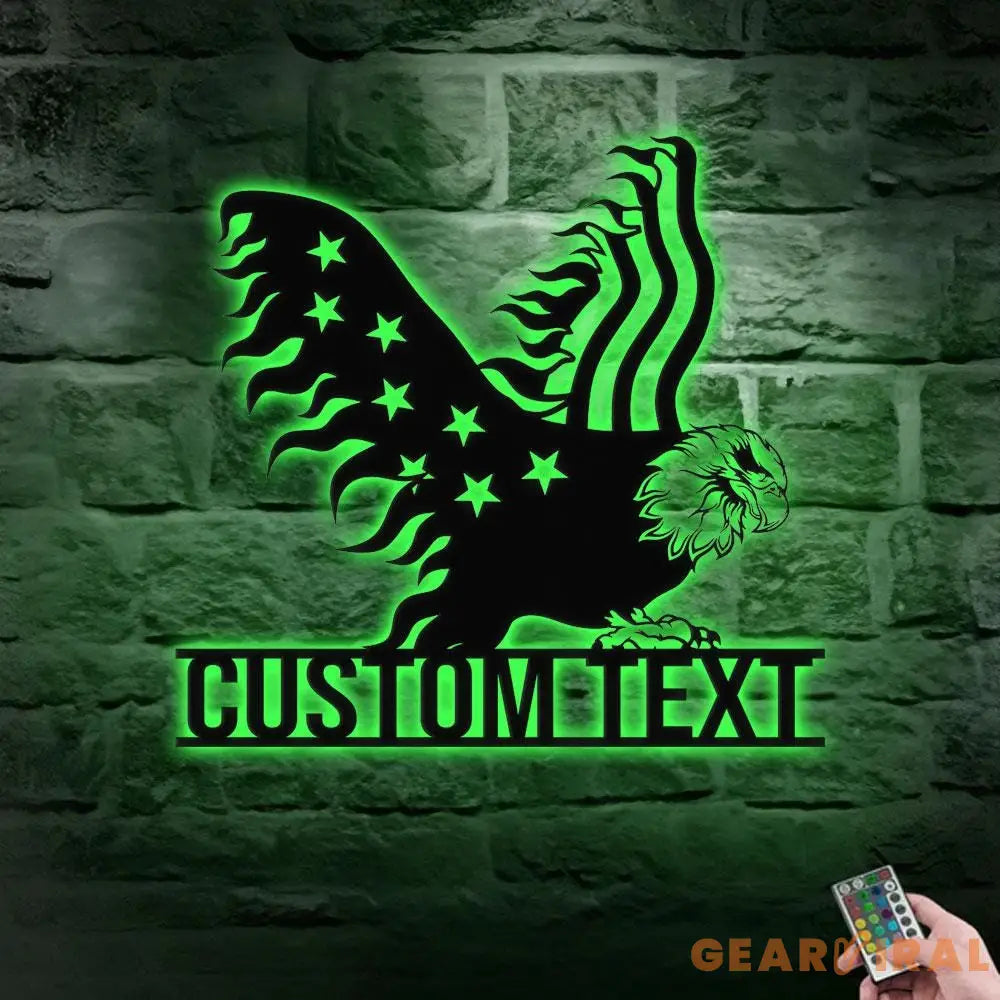 Patriotic Eagle Metal House Metal Sign Veteran Metal Sign Housewarming Outdoor Door Decor Patriotic Wall Art Gift for