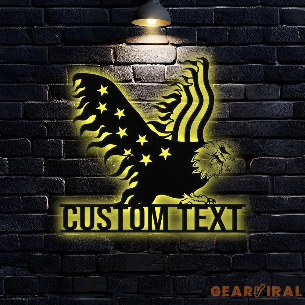 Patriotic Eagle Metal House Metal Sign Veteran Metal Sign Housewarming Outdoor Door Decor Patriotic Wall Art Gift for
