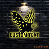 Patriotic Eagle Metal House Metal Sign Veteran Metal Sign Housewarming Outdoor Door Decor Patriotic Wall Art Gift for