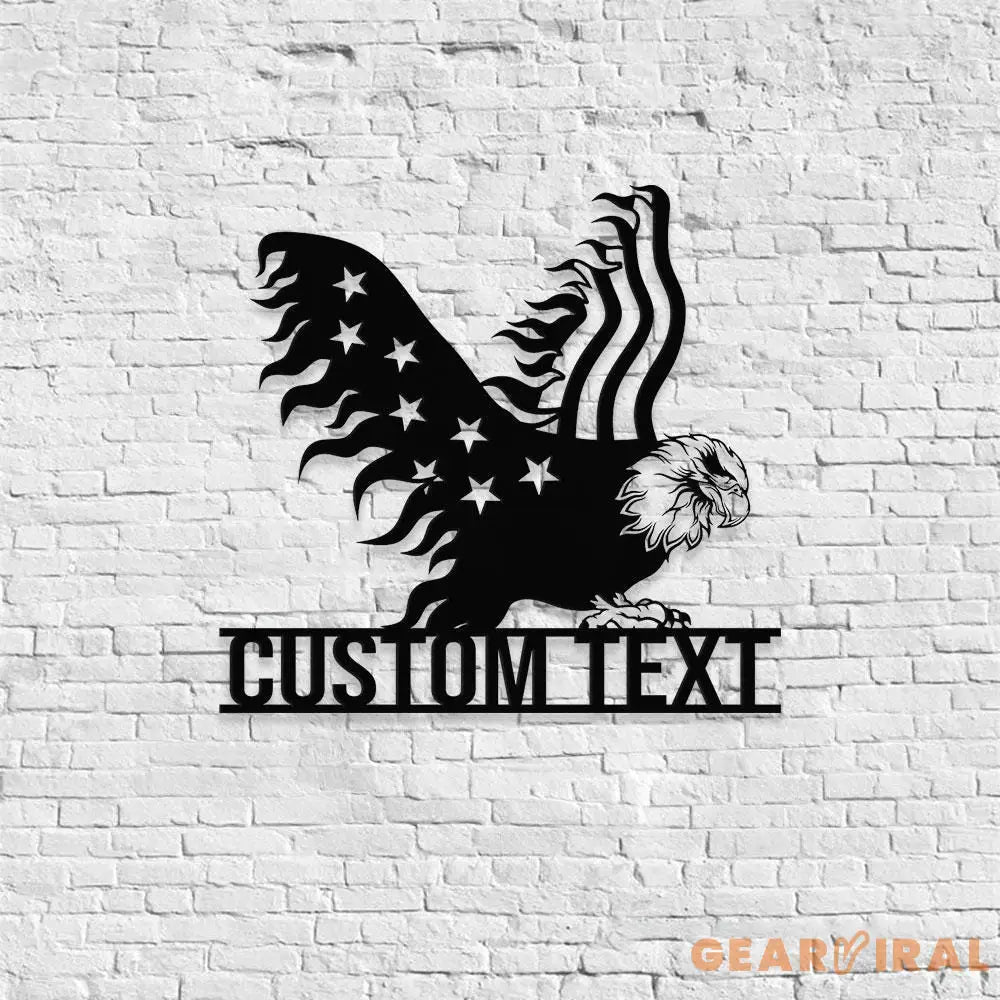 Patriotic Eagle Metal House Metal Sign Veteran Metal Sign Housewarming Outdoor Door Decor Patriotic Wall Art Gift for