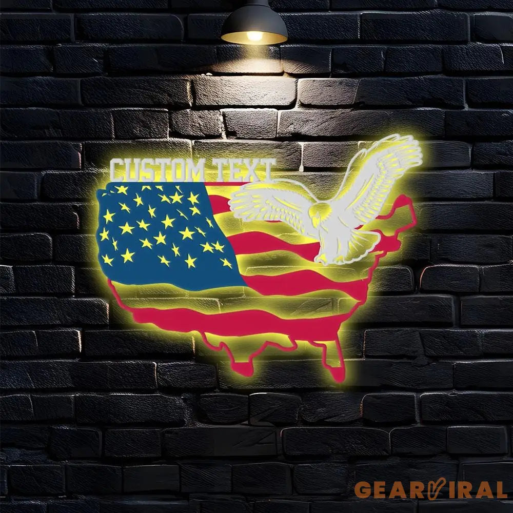 Patriotic Flying Eagle Metal Sign Veteran Metal Sign Housewarming Outdoor Door Decor Patriotic Wall Art Gift for