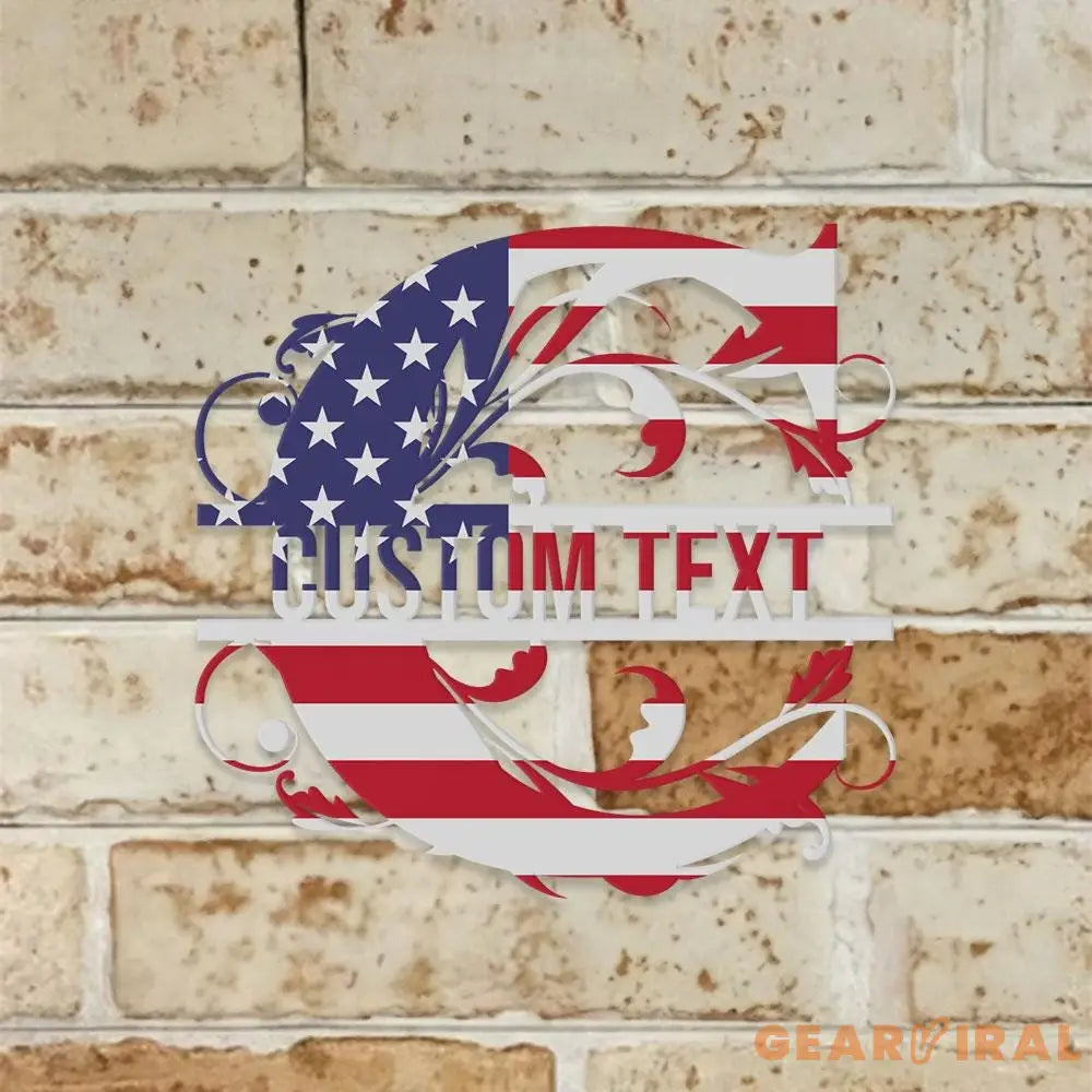 Patriotic Letter A National Flag Metal Sign Veteran Metal Sign Housewarming Outdoor Door Decor Patriotic Wall Art Gift