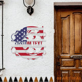 Patriotic Letter A National Flag Metal Sign Veteran Metal Sign Housewarming Outdoor Door Decor Patriotic Wall Art Gift